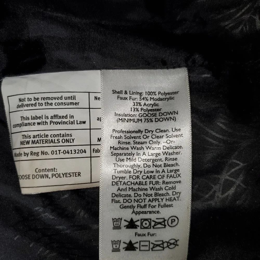 Vintage Goose Down Eddie Bauer Black Trench Coat - Picture 7 of 7